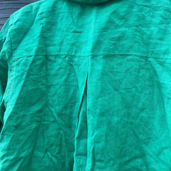 MONDAY Swimwear Monaco Linen Shirt in green small - Picture 10 of 11